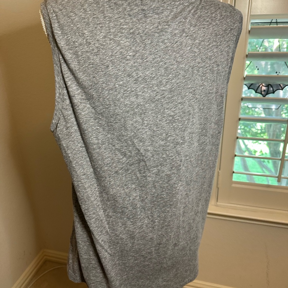 J. Crew Sequin Palm Tree Muscle Tee XL - Picture 4 of 5